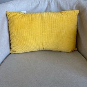 Yellow rectangle/lumbar pillow